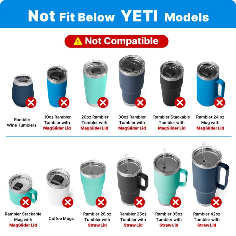 Bluwing 30 oz Replacement Screw Top Lid for YETI TraveI Mug with Threads Only, Spill Proof Stronghold Lid for YETI Threaded Travel Mug(1 Pack) - Image 5