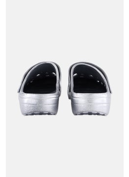 Woz Women Slip On Clogs, Silver  - Image 3