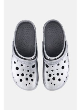 Woz Women Slip On Clogs, Silver  - Image 2