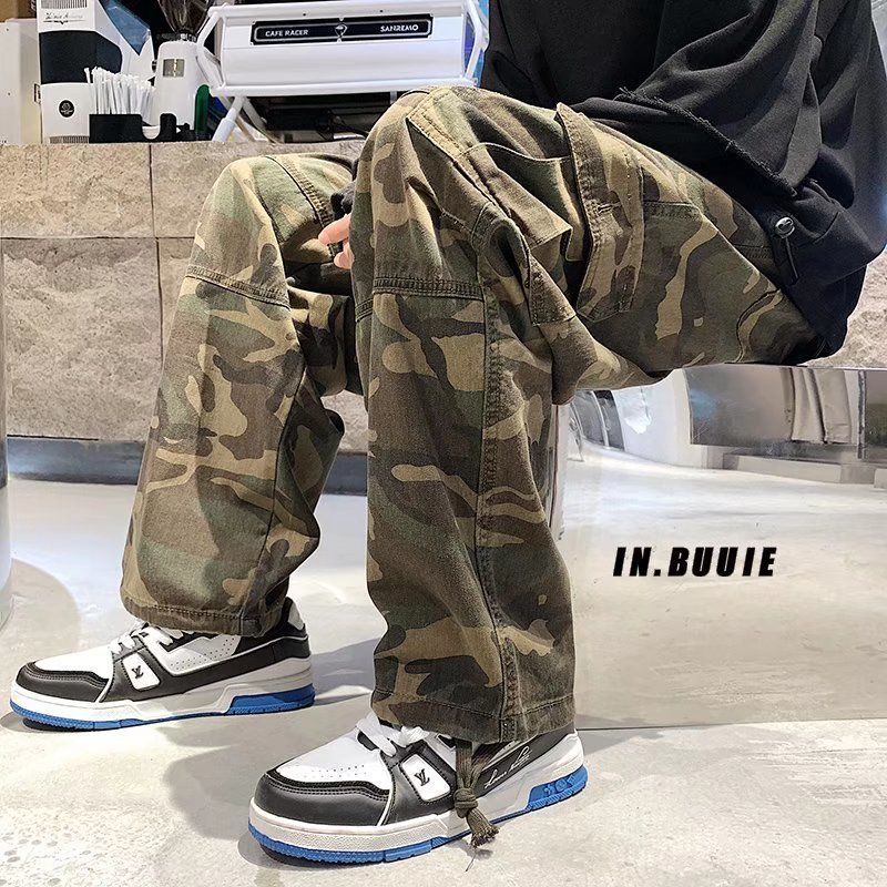 Retro Camo Cargo Pants Unisex K699