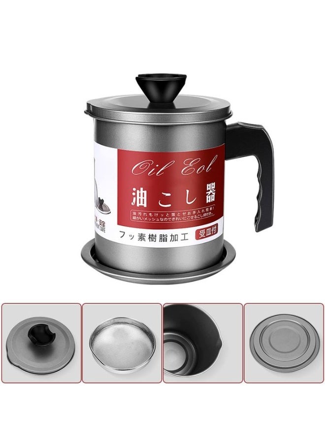 جيل فارماسوتيكالز دورق تصفية الزيت سعة 1.4 لتر مع مصفاة ستانلس ستيل عالية الجودة – دورق تيفال لحفظ الزيت وإعادة استخدامه بطريقة آمنة ونظيفة، مقاوم للحرارة وعملي للمطبخ اليومي - Image 5
