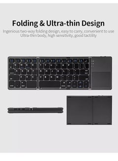 Generic B033 Folding Bluetooth Keyboard Ultra Slim with Touchpad  - Image 3