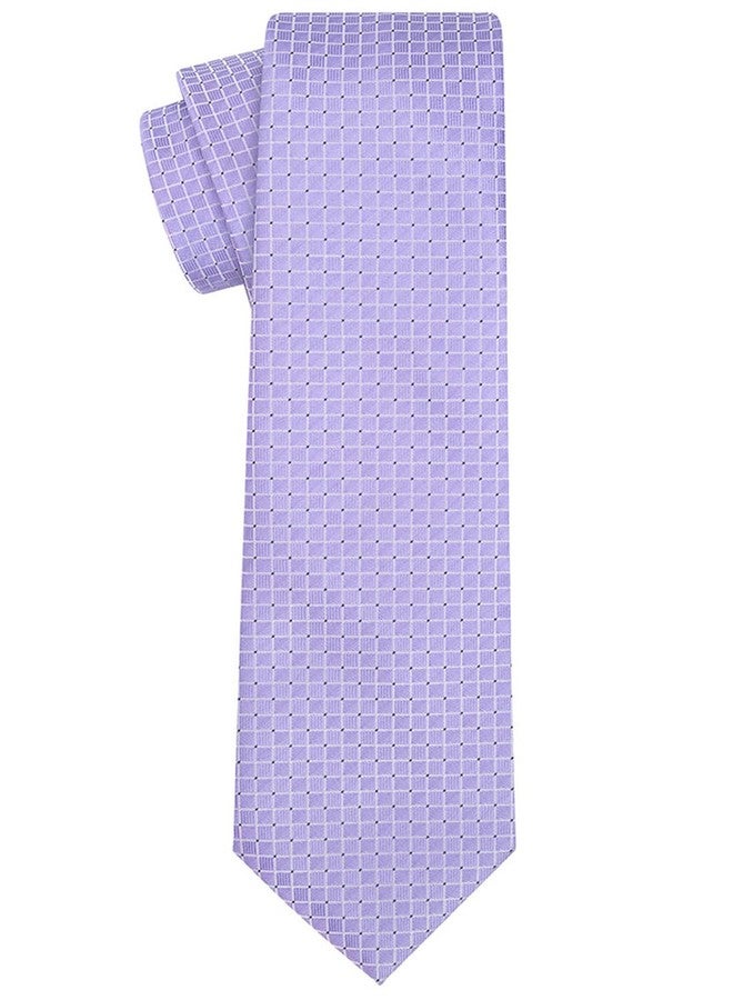 KissTies Purple Tie Lilac Lavender Necktie Wedding Party Ties For Men - Image 4