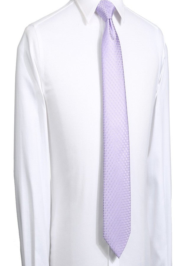 KissTies Purple Tie Lilac Lavender Necktie Wedding Party Ties For Men - Image 5