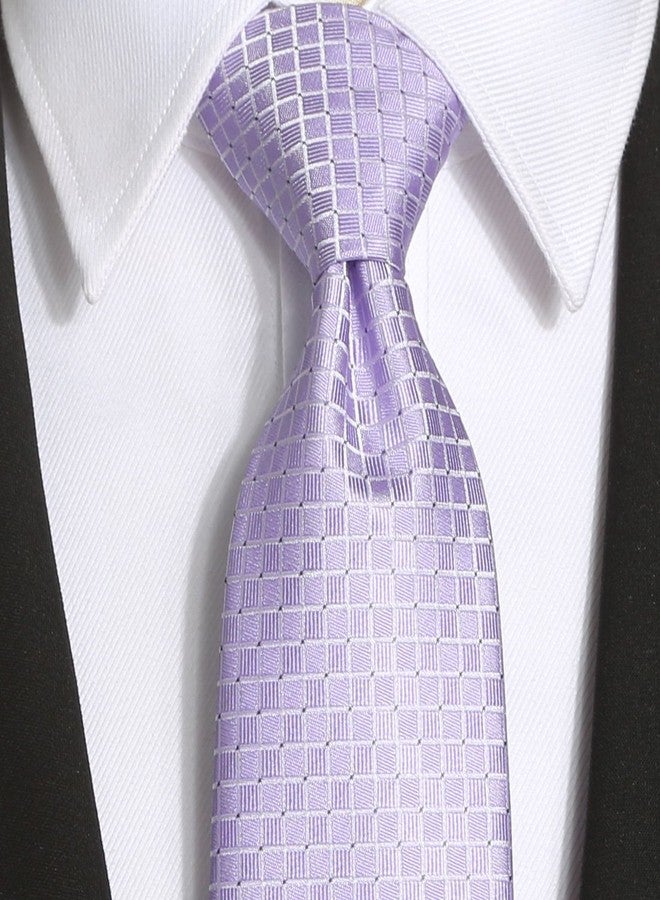 KissTies Purple Tie Lilac Lavender Necktie Wedding Party Ties For Men - Image 3