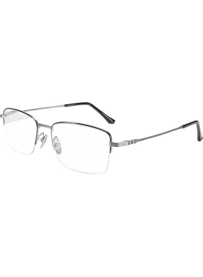 Sunset Red Pure Titanium Reading Glasses High Definition Blue Light Blocking Fashion Business High-End Brand Middle-Aged And Elderly Presbyopic Glasses A102Y +1.50 Strength - Image 2