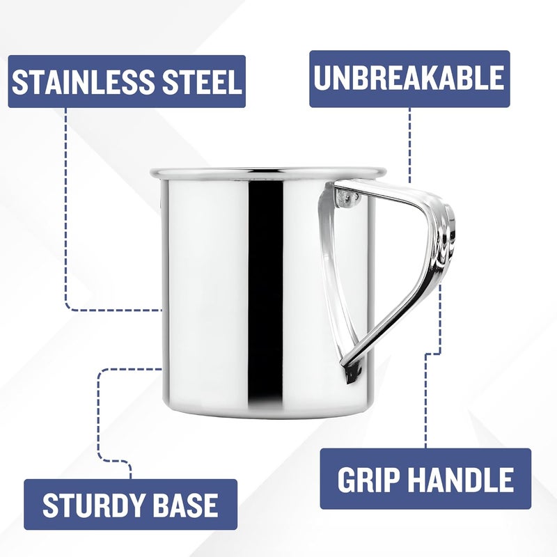 Prabha Stainless Steel Water Mug - 900 mL Multipurpose Mug for Milk, Hiking, and Camping - Image 2