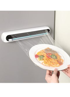 Generic Magnetic Reusable Plastic Wrap Dispenser with Slide Cutter and Storage Rack for Cling Film and Foil  - Image 1