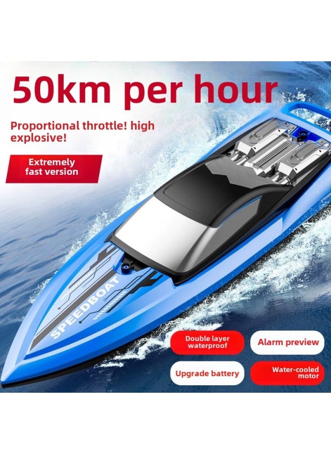 Generic - Children's Super-large Remote Control Boat Charging High-speed Remote Control Speedboat High-horsepower Ship Boy Water Large Toy Model-Color:Translucent 32cm Double Propeller High Speed Boat Double Waterproof - Light Night Running Version-Specifications:Play With Four Batteries For 120 Minutes + Lifetime Warranty - Image 1