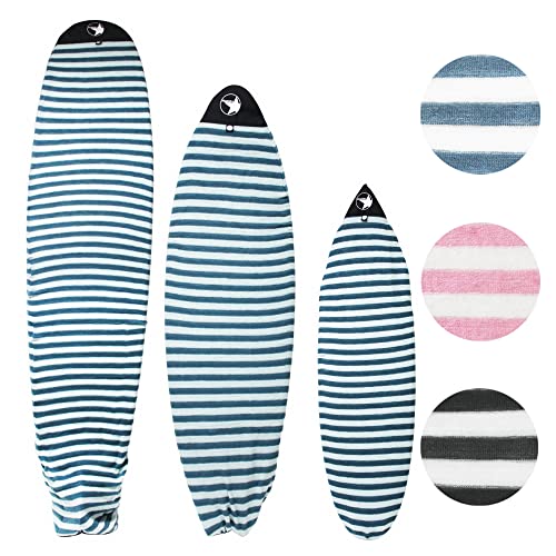 PAMGEA Surf Squared 6'4" Shortboard Surfboard Sock Cover – Lightweight Stretch SUP & Paddleboard Bag, Protective Sleeve for Shortboard, Longboard, Hybrid, Wakesurf – Surfing Accessory, Aqua - Image 1