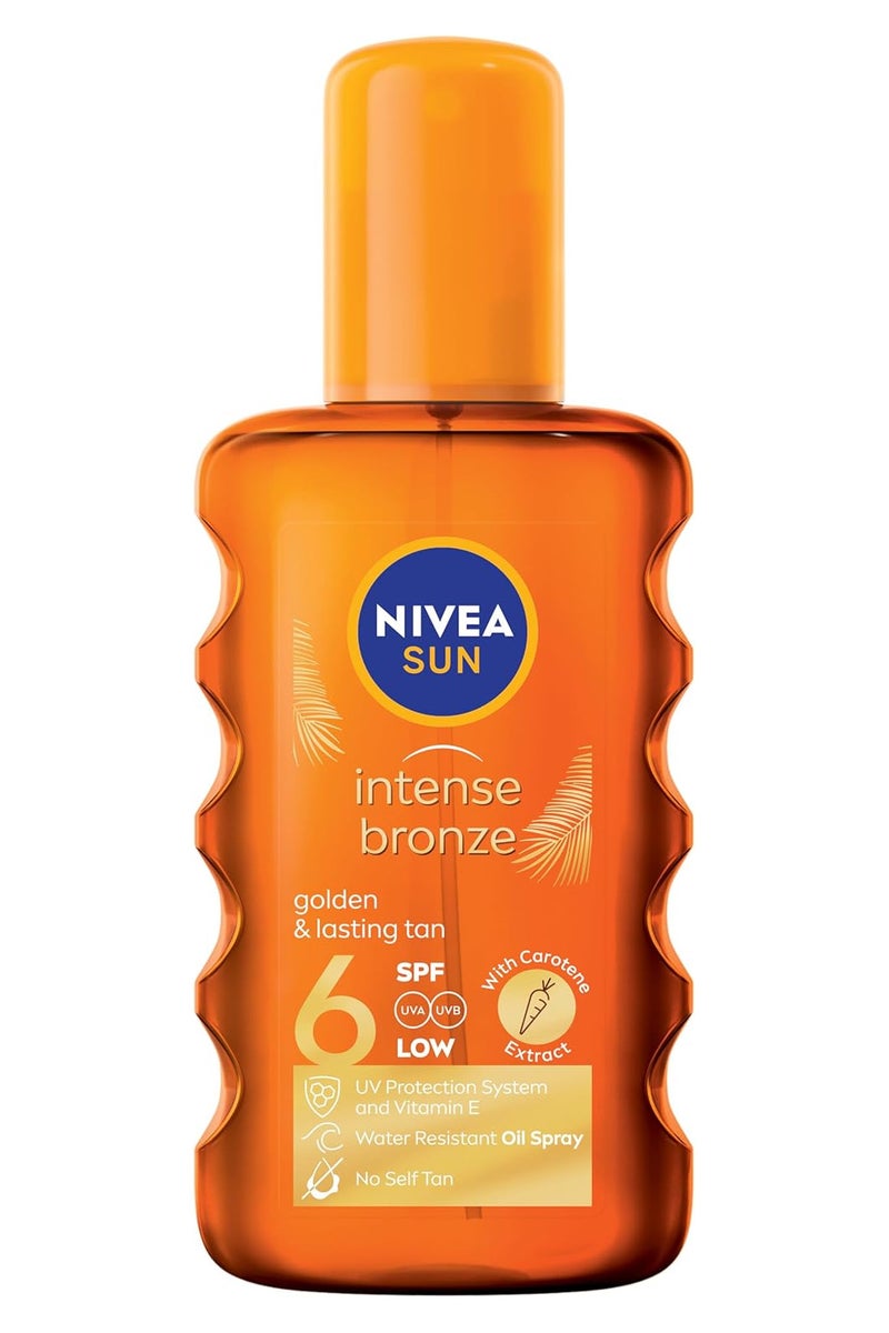 نيفيا بخاخ زيت تسمير البشرة صن من نيفيا، كاروتين، وفيتامين E وزيت الجوجوبا، بعامل حماية من الشمس 6، 200 مل - Image 1