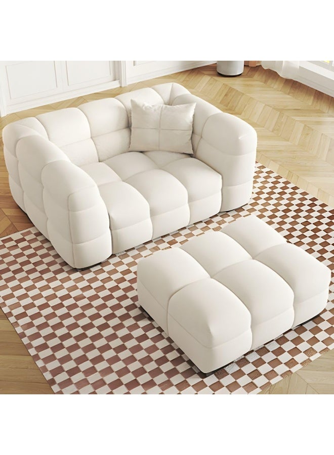 Zayn comforts Affordable Upholstered Wool American-Style single, 2 seater and 3-Seater Sofa  Comfortable & Spacious Sectional Seating (Single Seater Sofa With Ottoman) - Image 1