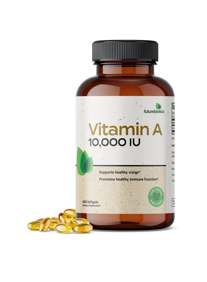 Futurebiotics Vitamin A 10000 Iu Premium Nongmo Formula Supports Healthy Vision & Immune System And Healthy Growth & Reproduction 250 Softgels - Image 1