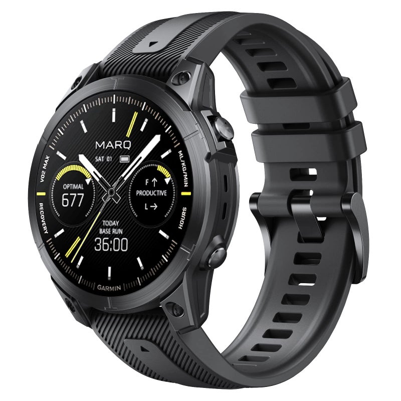 Dado Midline Silicone Strap 22mm Compatible with Garmin Fenix 7/6/5/Approach S62/S60/5 Plus/6 Pro – Soft Replacement Watch Band - Image 1