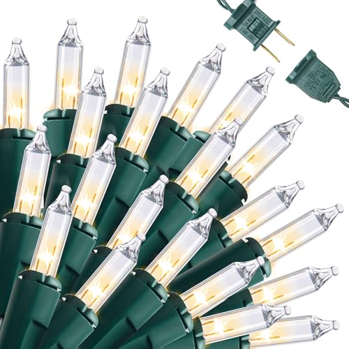 Joiedomi Clear Christmas String Lights Indoor,200(2x100) Mini Warm White Fairy Light,42.8 FT Lighting Decor for Patio Dorm Classroom Bedroom Holiday Wedding Party Garland Birthday Festival,Green Wire - Image 1