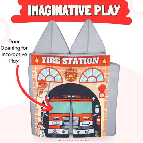 Couch Swag Play Panel for Childrens Foam Sofa Kids Couch (Firehouse) - Image 5