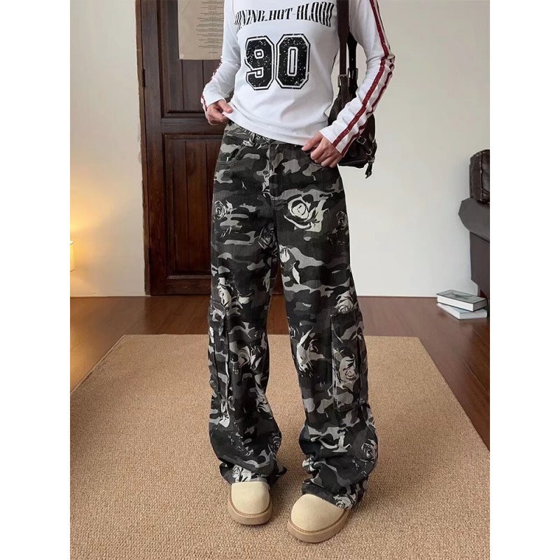 Unisex Classic Denim Jeans Loose Fit Daily Outdoor Wear - Image 2