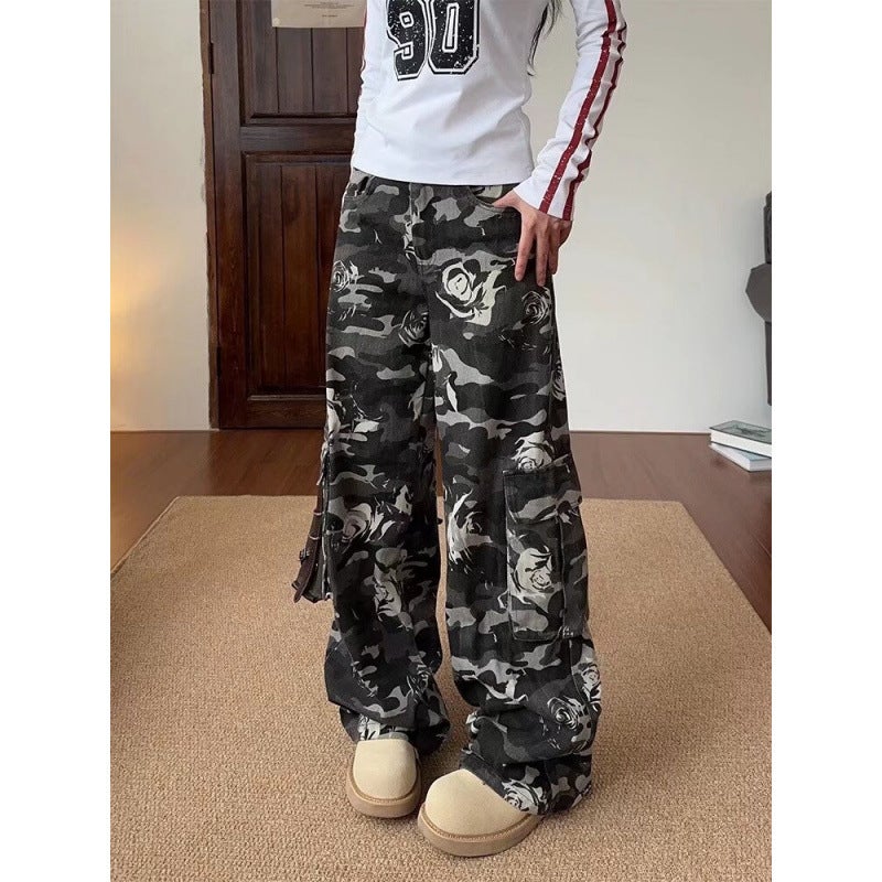 Unisex Classic Denim Jeans Loose Fit Daily Outdoor Wear - Image 1
