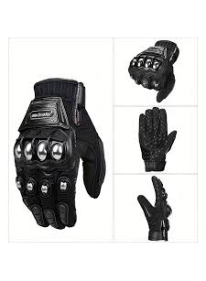Imported full-finger grip gloves with strong knuckle protection. Breathable, anti-slip design for better control while riding. Suitable for motorcycles and scooters. - Image 2