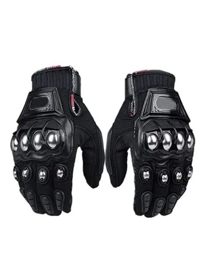 Imported full-finger grip gloves with strong knuckle protection. Breathable, anti-slip design for better control while riding. Suitable for motorcycles and scooters. - Image 4