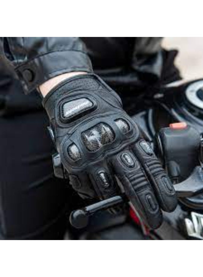 Imported full-finger grip gloves with strong knuckle protection. Breathable, anti-slip design for better control while riding. Suitable for motorcycles and scooters. - Image 5