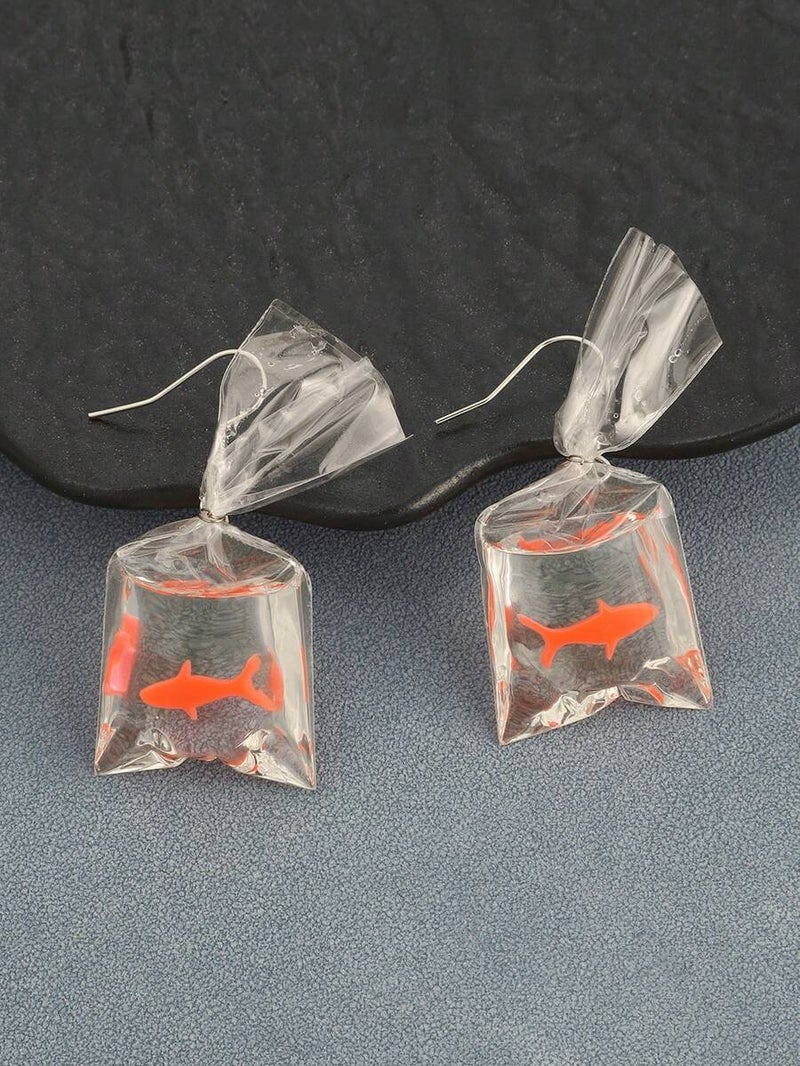 Shein 1 Pair Fashionable Creative Casual Exquisite Quirky Retro European And American Minimalist Novel Interesting Fresh Oceanic Style Earrings - Size  one-size - Image 3