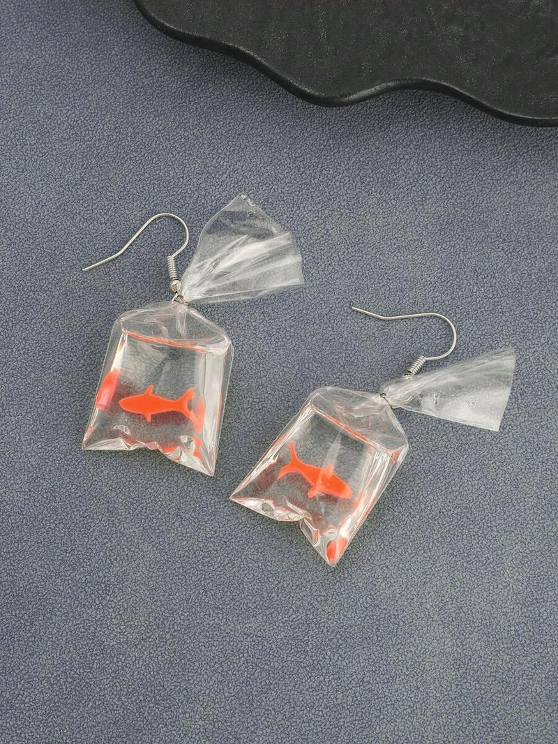 Shein 1 Pair Fashionable Creative Casual Exquisite Quirky Retro European And American Minimalist Novel Interesting Fresh Oceanic Style Earrings - Size  one-size - Image 2