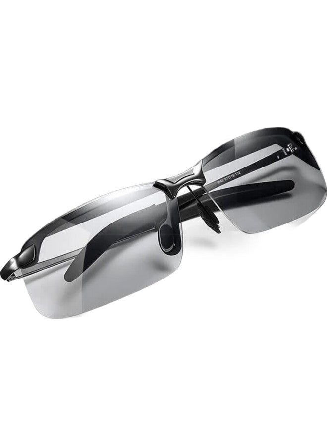 Boshide Driving Glasses, Specialized Driving Glasses For Men, Day And Night Use, Polarized Sunglasses, Photochromic Lenses, Black Frame With Photochromic Lenses - Image 1