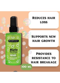 MORFOSE Biotin Hair Drop Nourishing Hair Care Solution For Promoting Growth Strengthening And Improving Texture Suitable For All Hair Types 3.38 Fl Oz  - Image 4
