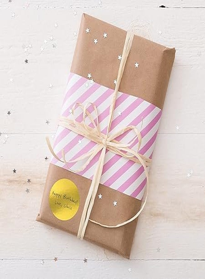 EOS- BUILDING TRUST Gold Waterproof Round Dots Sticker for Envelopes, Party Wedding Card, Home Decor | Self Adhesive Labels 10 Sheets/Pack (25mm) - Pack of 200 Stickers - Image 3