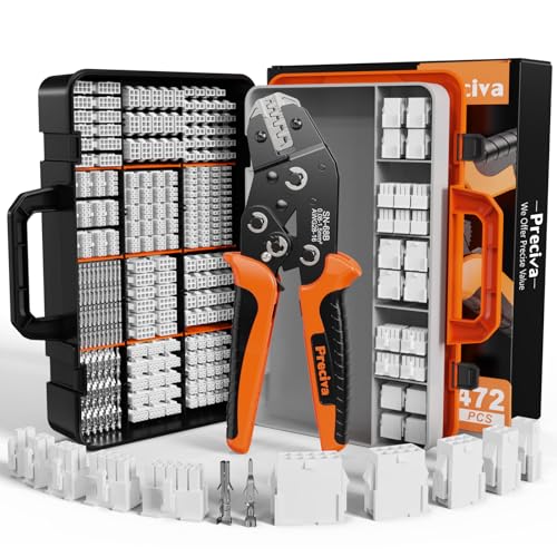 Preciva MiniFit Jr Kit Crimping Tool with 12 Types 210 Pin Molex 42mm Connector AWG 2816 Terminals Terminals Crimping Pliers Compatible Dupont Molex KF2510 - Image 1