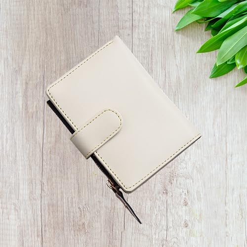 SAMTROH Small Women's Wallet -PU Leather Multi Wallets | Credit Card Holder | Coin Purse Zipper -Small Secure Card Case/Gift Wallet for Women and Girls (Cream) - Image 2