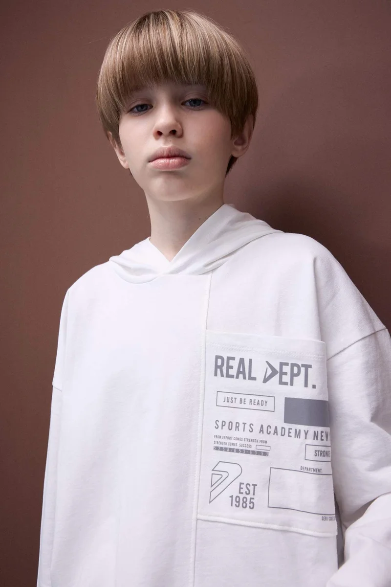 DeFacto Boy Oversize Printed Hoodie