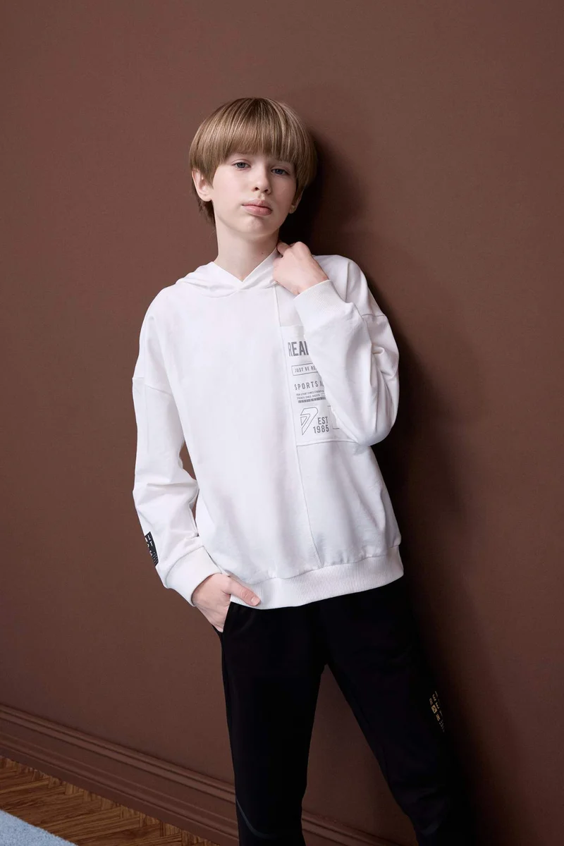 DeFacto Boy Oversize Printed Hoodie
