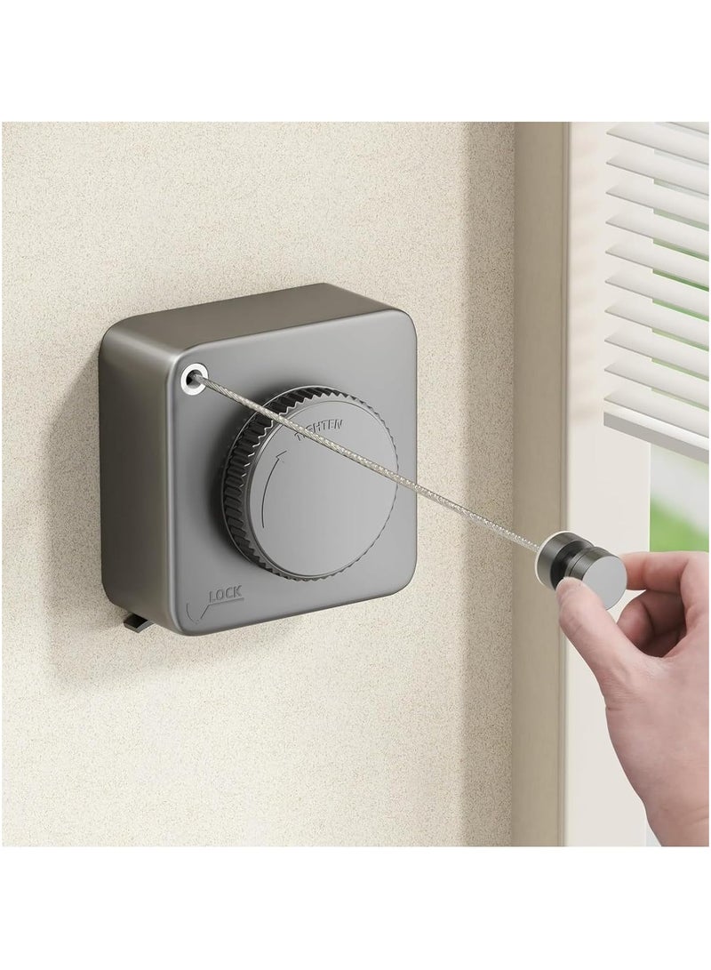 general Heavy Duty Retractable Clothesline - 15.1ft Wall Mounted Indoor/Outdoor Clothesline, Non-Sag Stainless Steel Drying Solution - Image 1