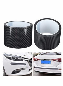 Excefore Carbon Fiber Sticker, Car Sill Protectors Strips Black Carbon Fiber Protective Film Car Door Edge Guard Anti-scratch Sticker Protect Scratch Protection Device Suitable for Most Cars(7CM*3M) 1 Roll  - Image 3