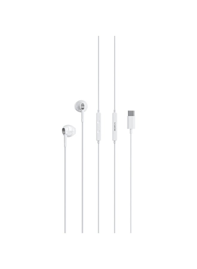 Starfire Premium Type-C Stereo Earphones In-Ear Wired Headphones with High Fidelity Sound, Built-in Microphone, Noise Isolation and Universal Type-C Compatibility - Image 2