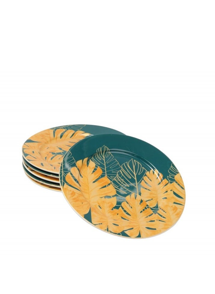 هوم فيو طقم سفره من البورسلين الفاخر مكون من 6 قطع ألوان حجم كبير 25 × 25 - Image 1