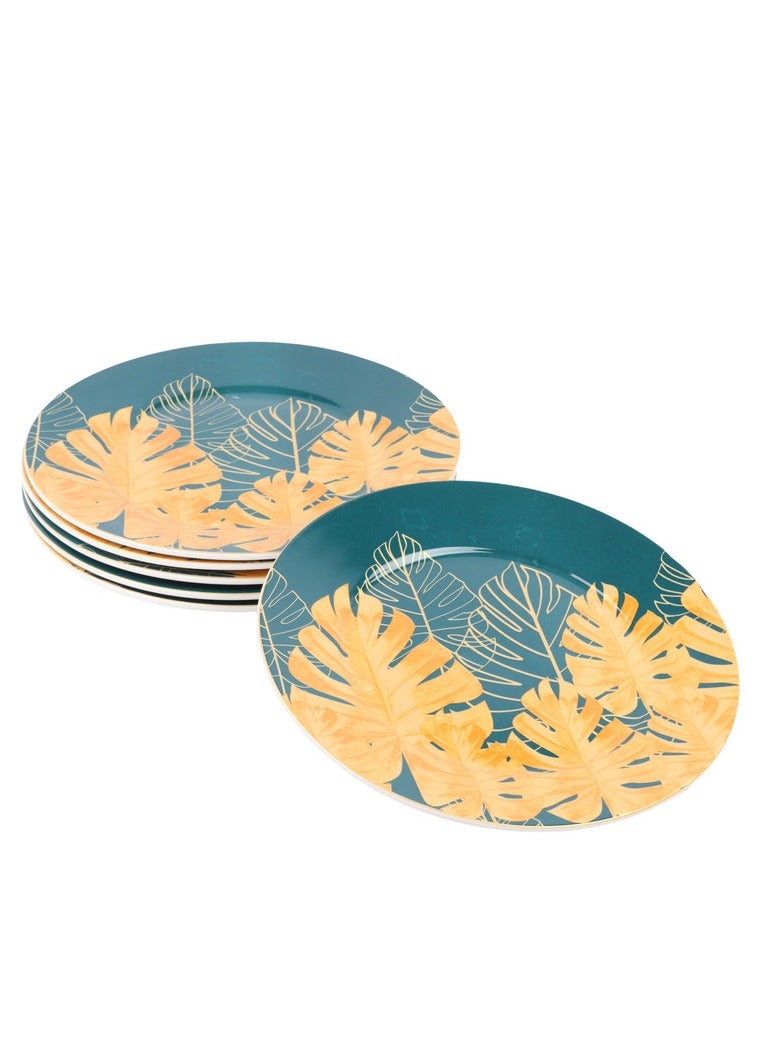 هوم فيو طقم سفره من البورسلين الفاخر مكون من 6 قطع ألوان حجم كبير 25 × 25 - Image 2