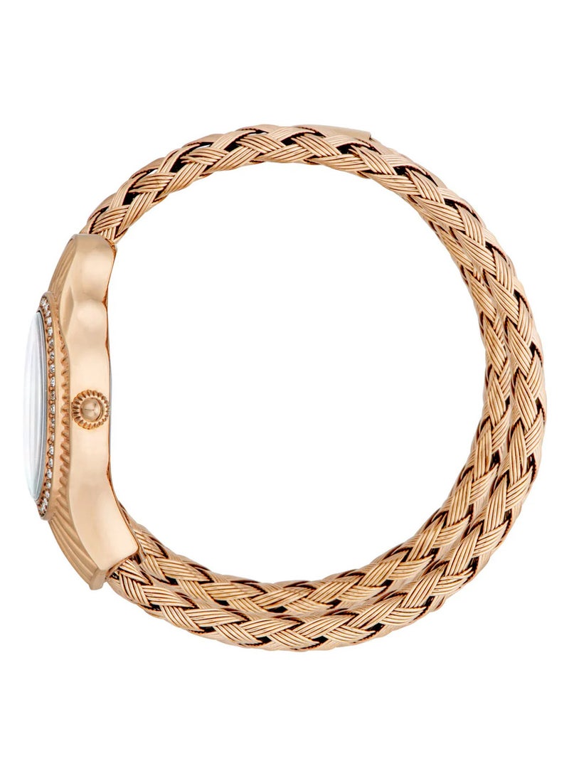 Just Cavalli ساعة جاست كافالي النسائية بتصميم مميز بقرص أبيض ولون وردي ذهبي - JC1L305M0045 - Image 3