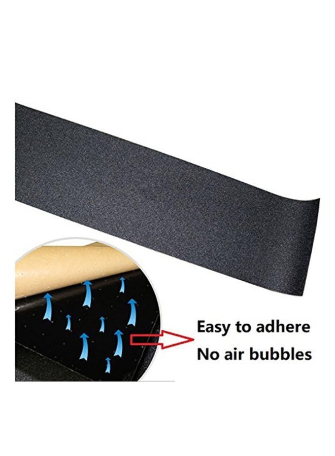 Generic 2PCS Black Skateboard Grip Tape Sheets, Bubble Free Water-proof Scooter Griptape,Longboard Griptape, averse Slip Sandpaper for Rollerboard Stairs Pedal Wheelchair Steps  - Image 2