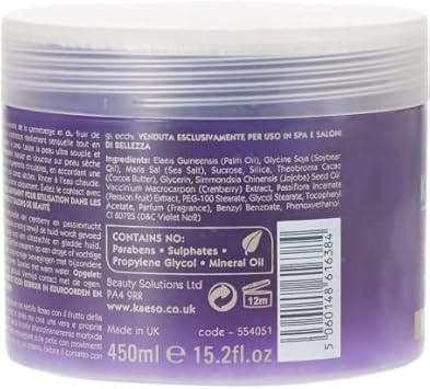 Kaeso Exfoliating Body Scrub Cranberry and Passion Fruit Sugar 450 ml - Image 3