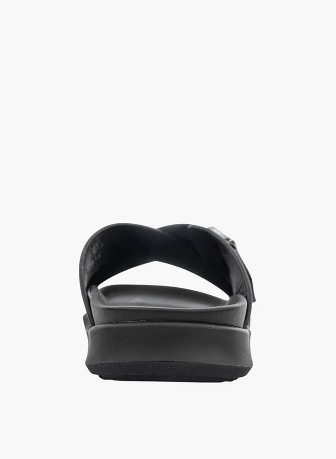 Le Confort Men Buckle Accent Cross-Strap Slip-On Sandals