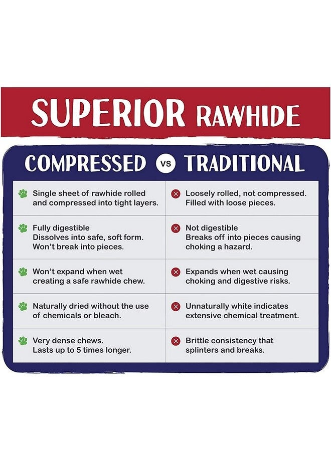 مكافآت العظام للكلاب من كالسيوم تشيوز عبوة 450 جرام، 4 بوصات من عظام جلد الضأن الخام - Image 5