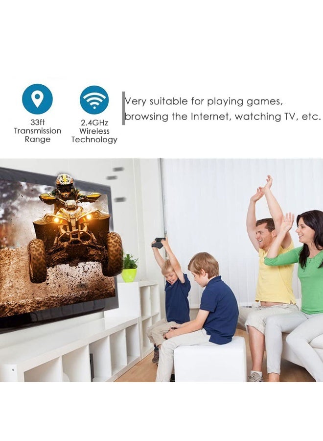 Mini Wireless Keyboard Remote Control with Touchpad Mouse Combo, Backlit 2.4GHz Mini Keyboard Wireless USB Dongle Rechargeable Li-ion Battery for Android TV Box Smart TV PC PS3 Windows MacOS X-Box - Image 5