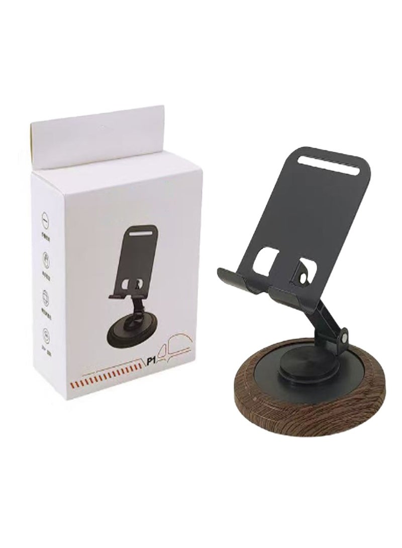 High-quality foldable metal mobile phone stand with stylish metal design, 360° rotation for an ideal viewing experience, suitable for all mobile devices, easy to store and carry, small size can be carried in the bag and is ideal for studying, working or watching content anywhere  - Image 3
