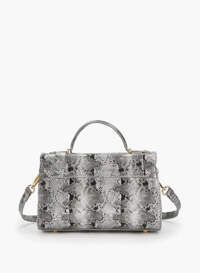 Flora Bella By Shoexpress Animal Print Crossbody Bag with Detachable Strap
