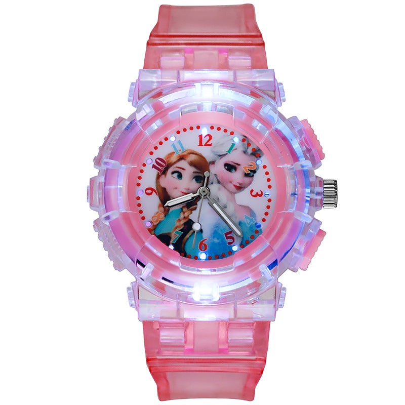 New Kids Frozen Luminous Quartz Watch Pink D style 