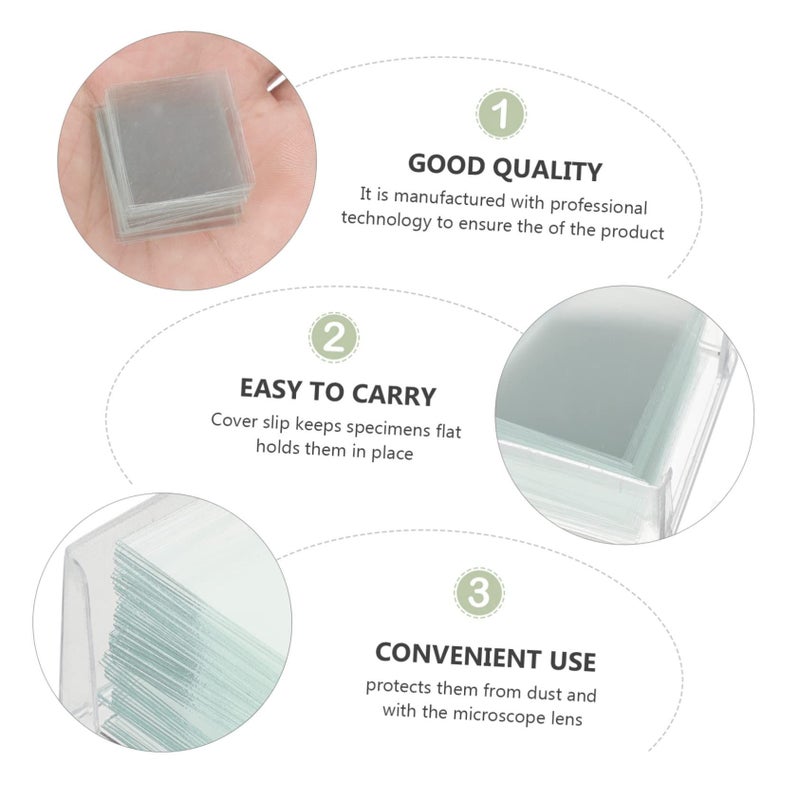 1000 Pcs 20x20mm Square Microscope Cover Glass Slides Non Fogging For Specimens - Image 4
