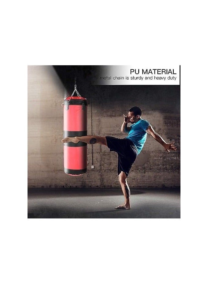 Heavy Boxing Punch Bag with Chain, Canvas Punching Bag for Adults - Image 4